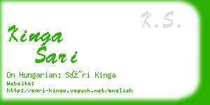 kinga sari business card